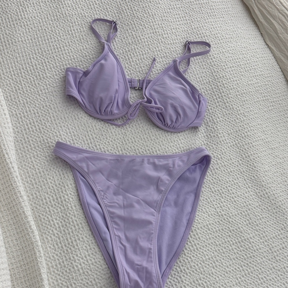 wild fable Lavender Underwire Two-Piece Bikini Set